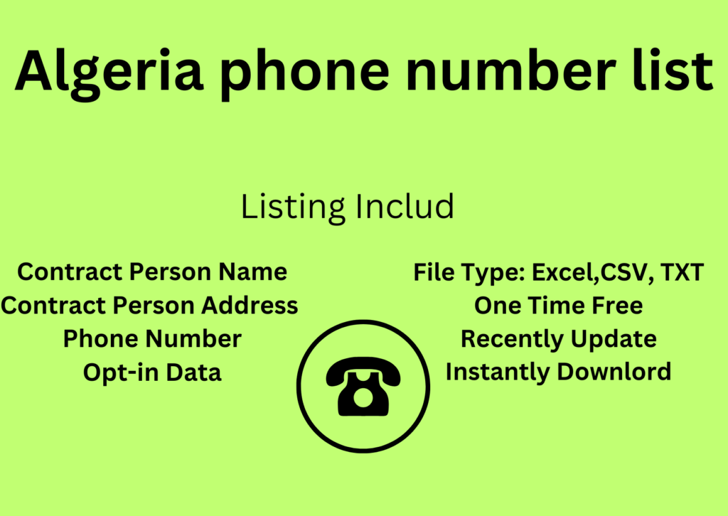 Algeria phone number list