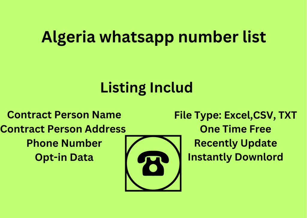 Algeria whatsapp number list