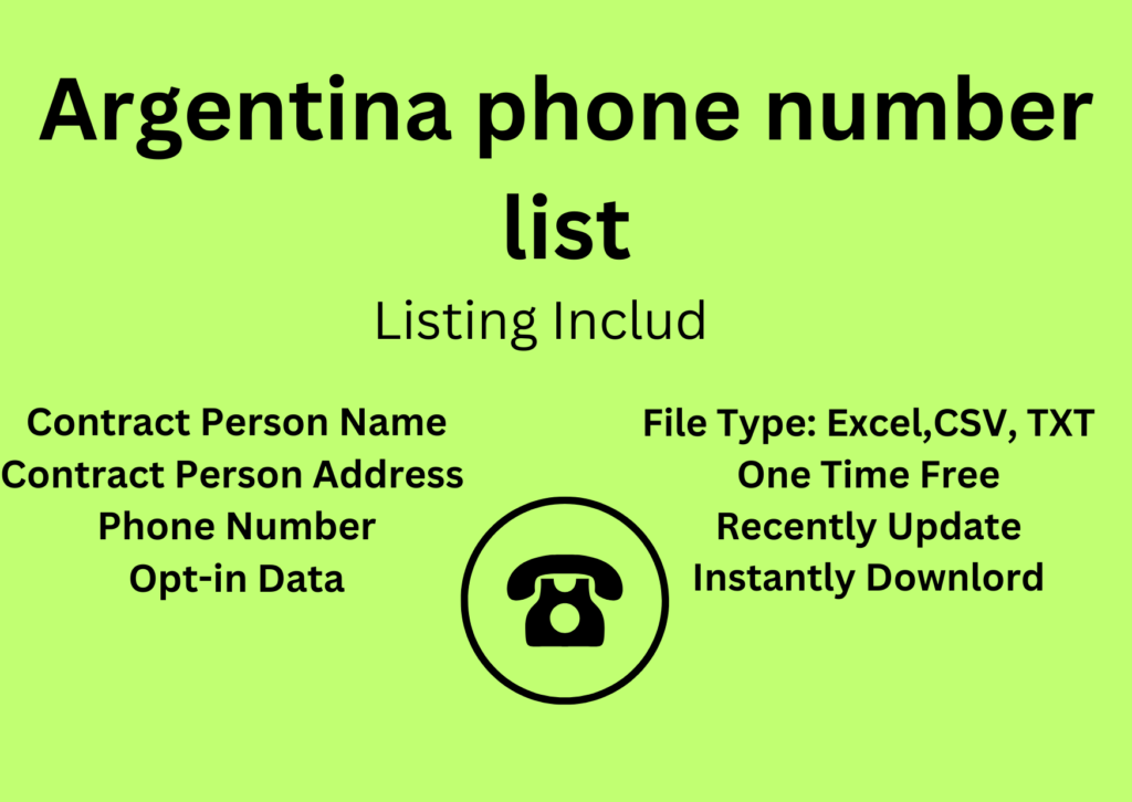 Argentina phone number list