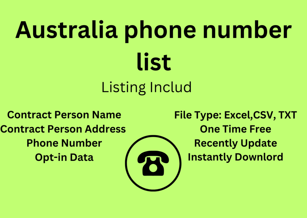 Australia phone number list