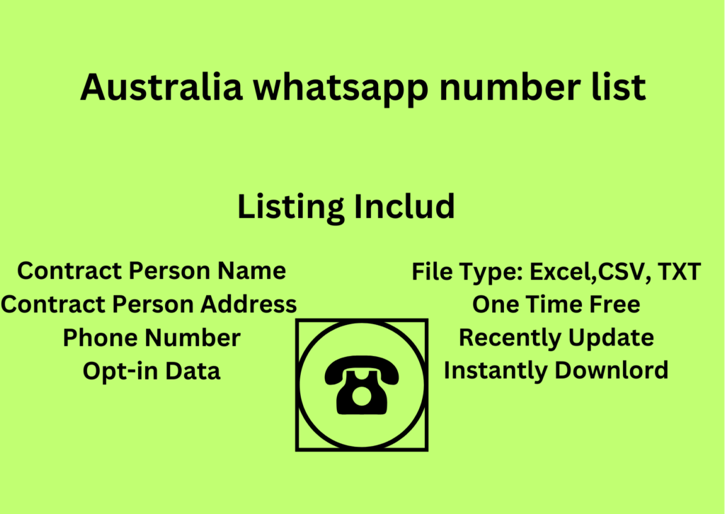 Australia whatsapp number list