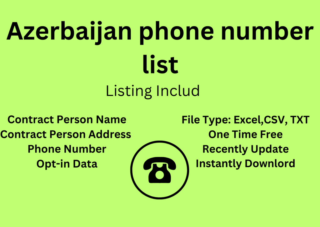 Azerbaijan phone number list