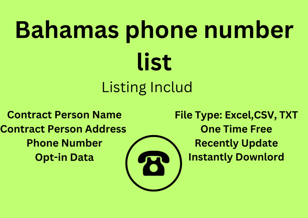 Bahamas phone number list