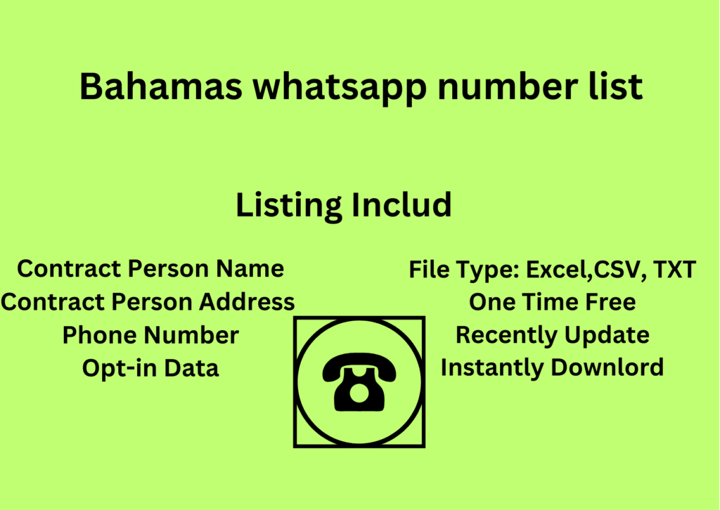 Bahamas whatsapp number list