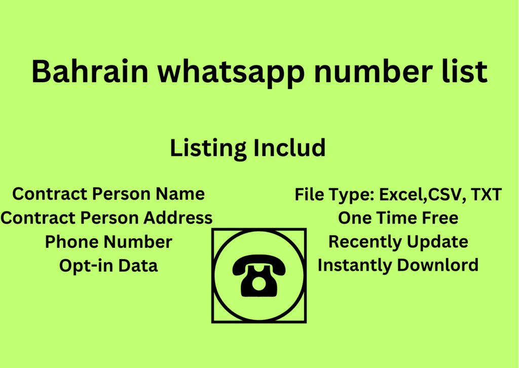 Bahrain whatsapp number list