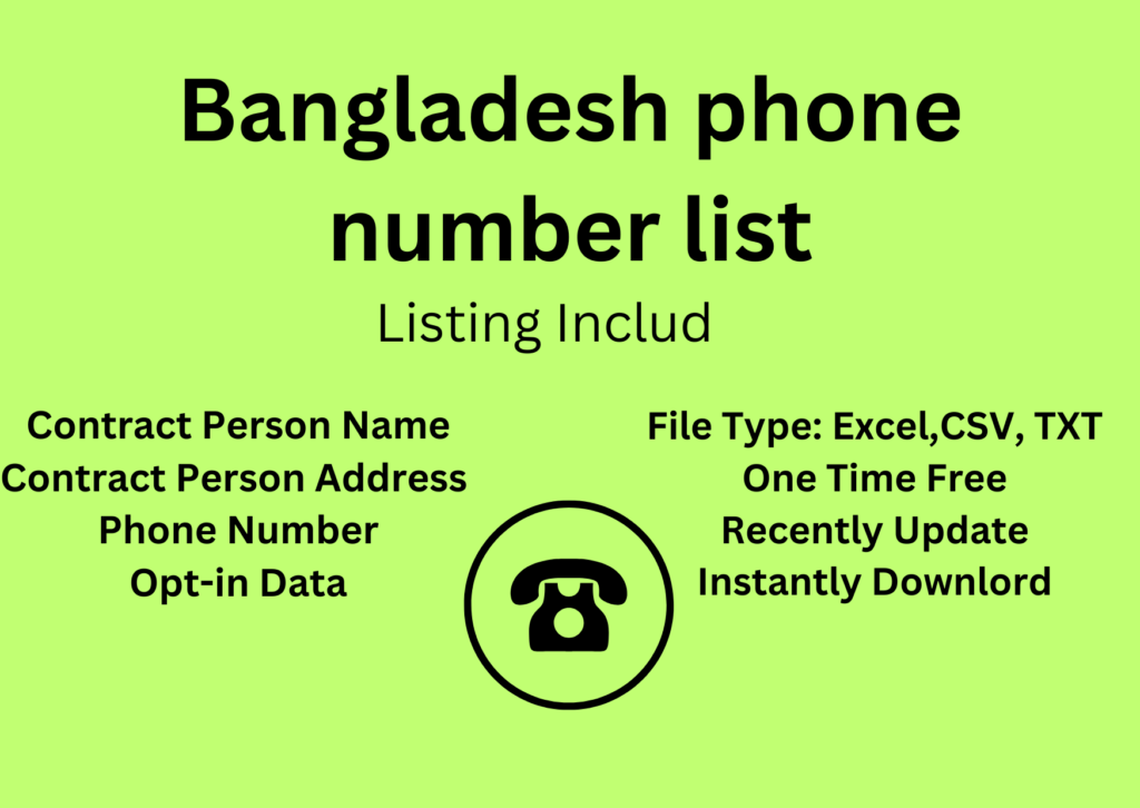 Bangladesh phone number list