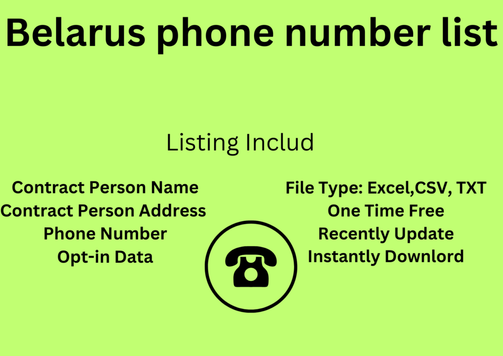 Belarus phone number list