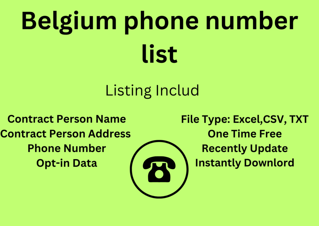 Belgium phone number list