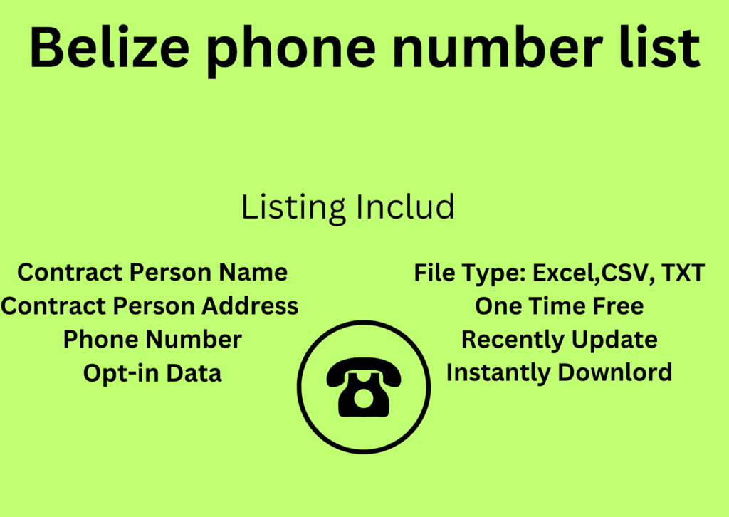 Belize phone number list