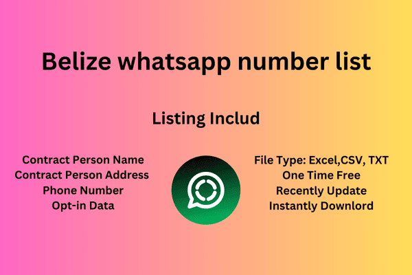Belize whatsapp number list