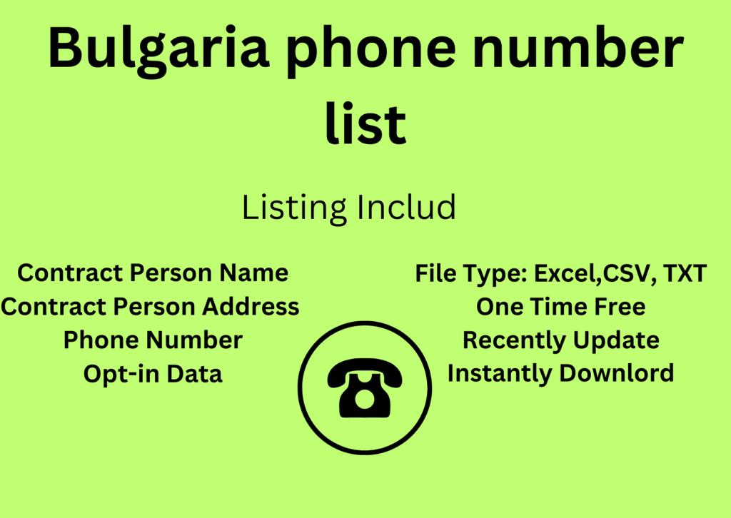 Bulgaria phone number list