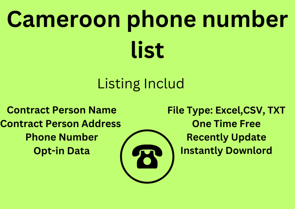 Cameroon phone number list
