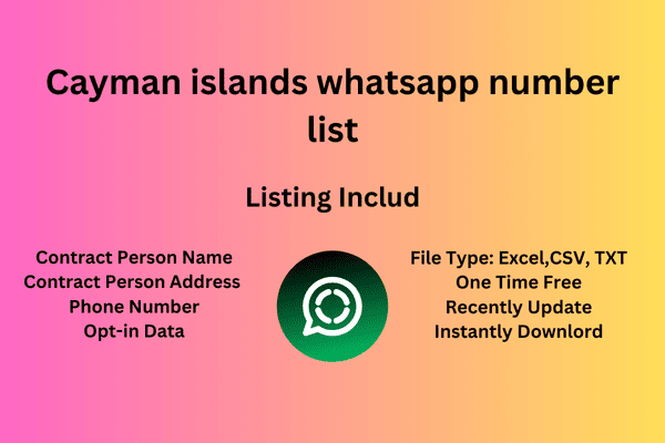 Cayman Islands whatsapp cell number list