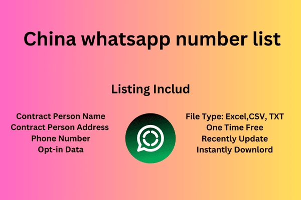 China whatsapp cell number list