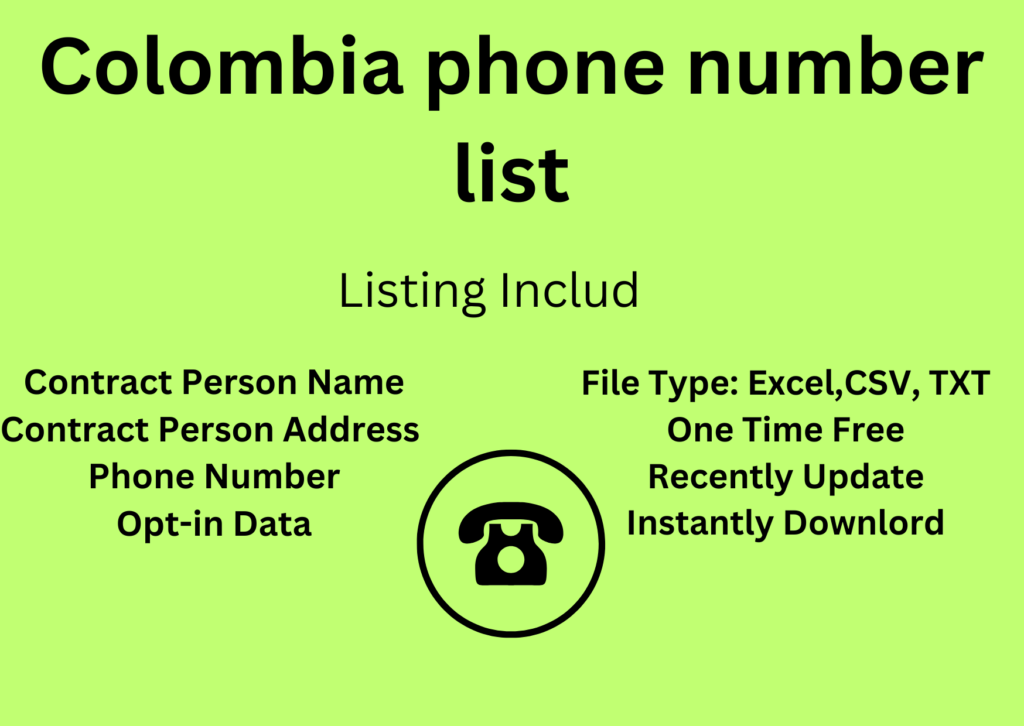 Colombia phone number list
