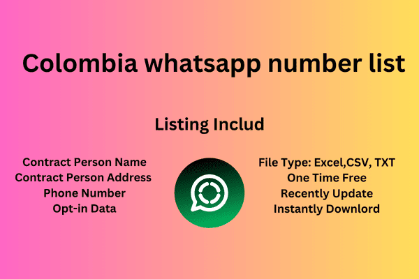 Colombia whatsapp cell number list