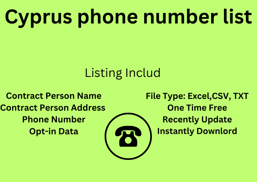 Cyprus phone number list