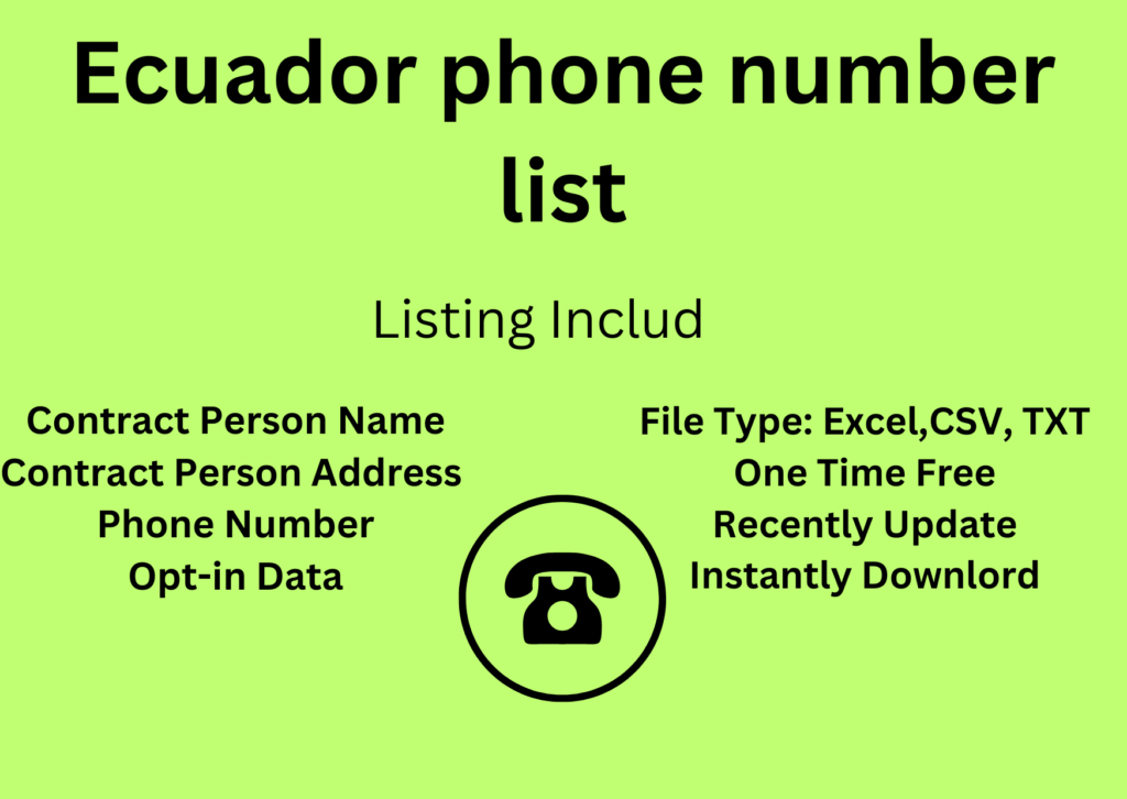 Ecuador phone number list
