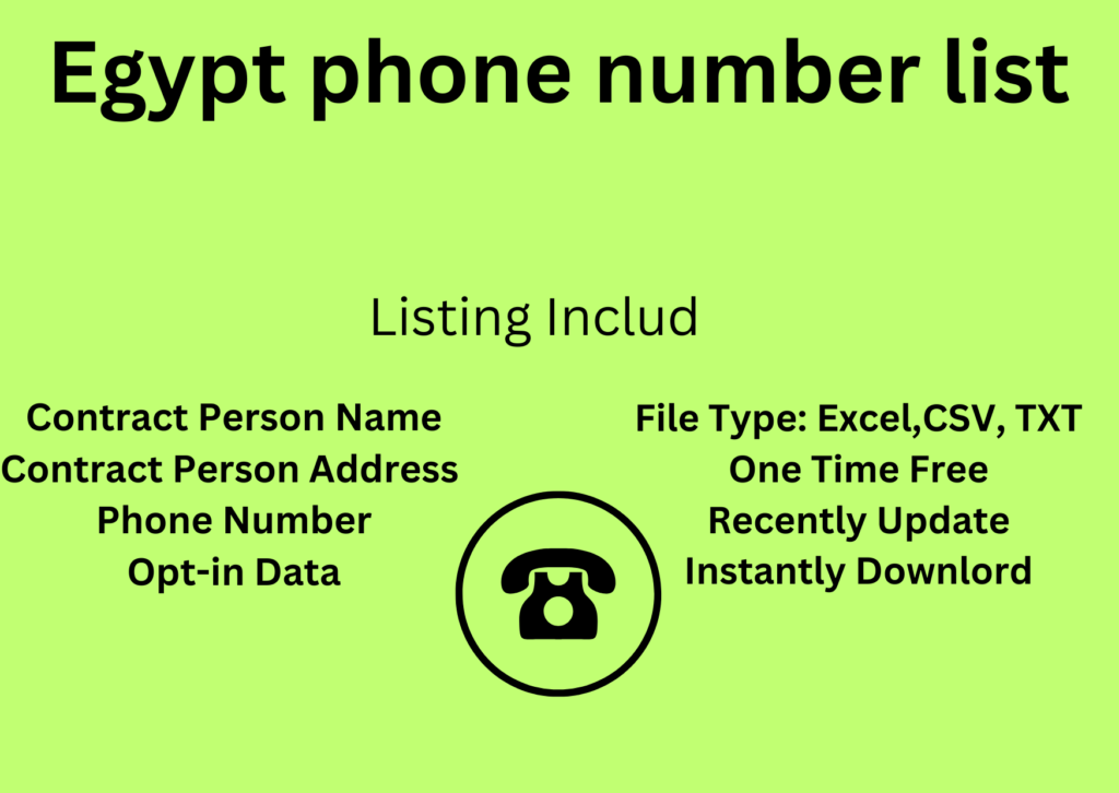 Egypt phone number list