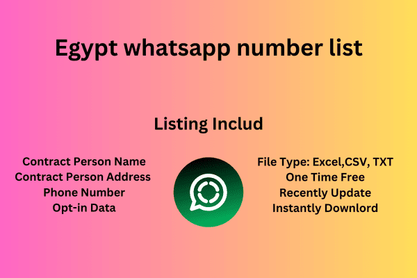 Egypt whatsapp cell number list