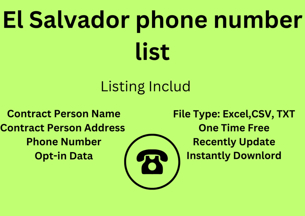 El Salvador phone number list