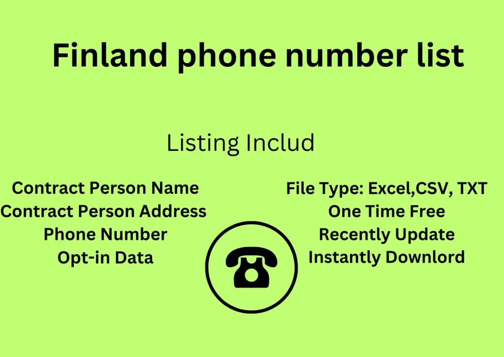Finland phone number list