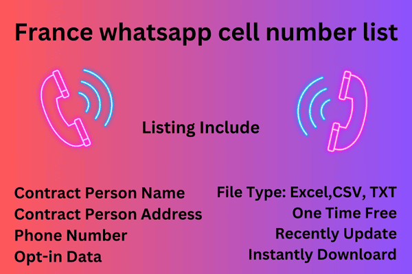 France whatsapp cell number list
