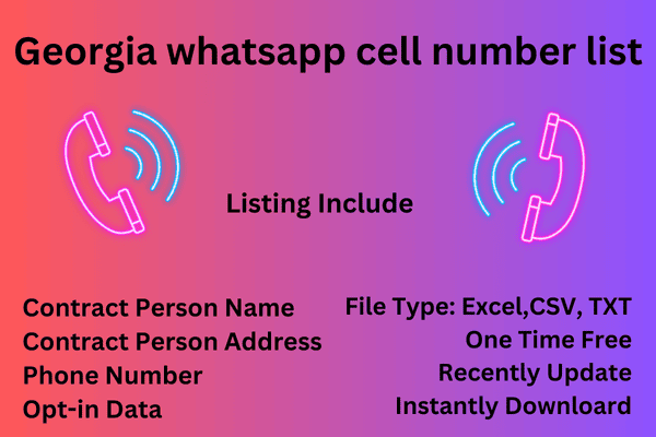 Georgia whatsapp cell number list
