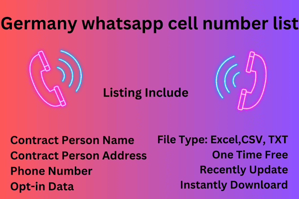 Germany whatsapp cell number list