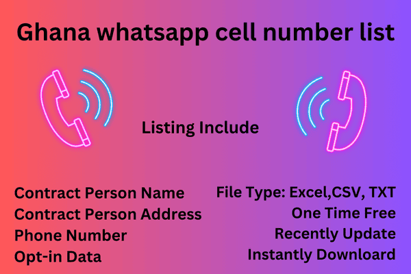 Ghana whatsapp cell number list