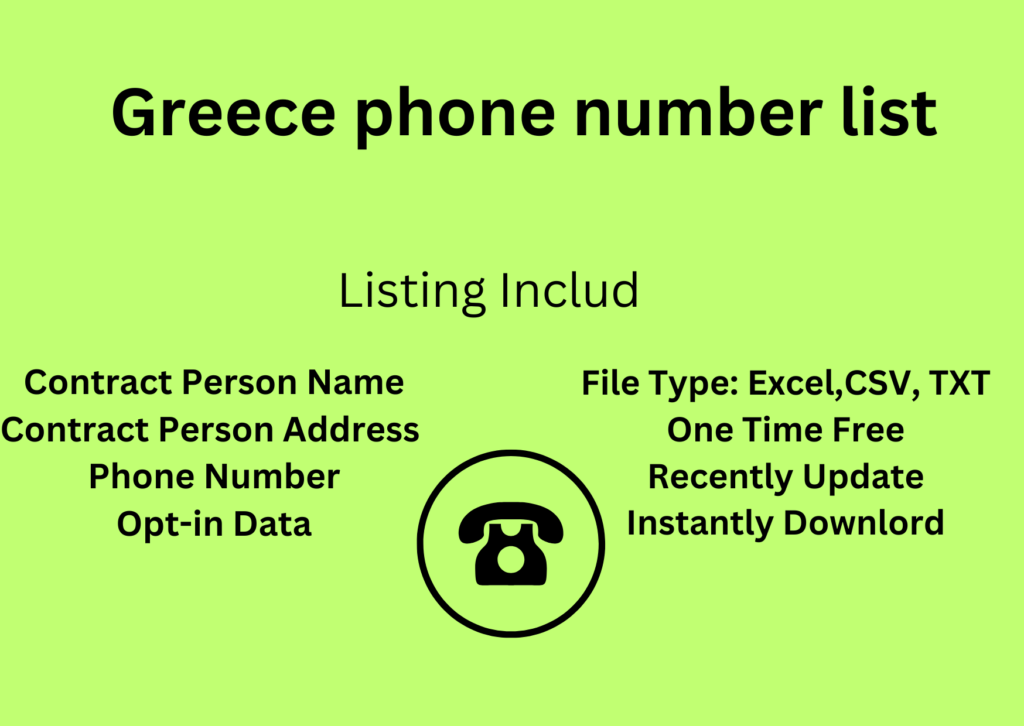Greece phone number list
