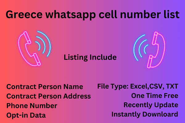 Greece whatsapp cell number list