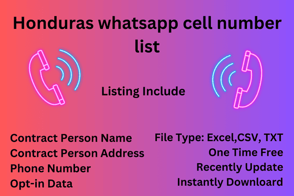 Honduras whatsapp cell number list