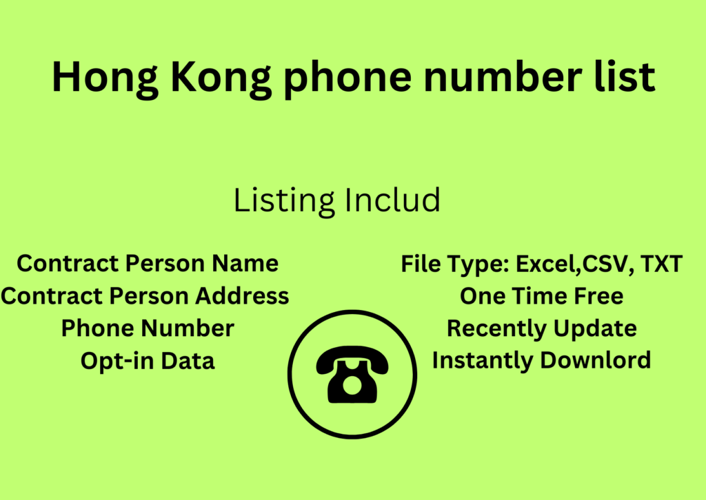 Hong Kong phone number list