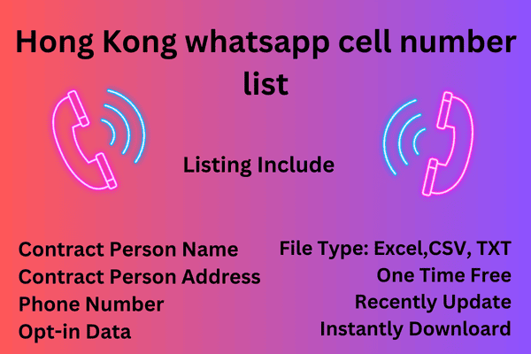 Hong kong whatsapp cell number list