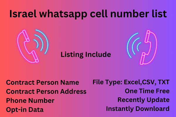 Israel whatsapp cell number list
