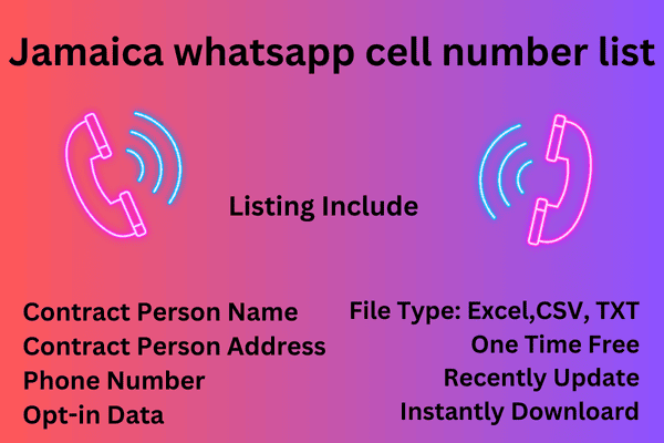 Jamaica whatsapp cell number list