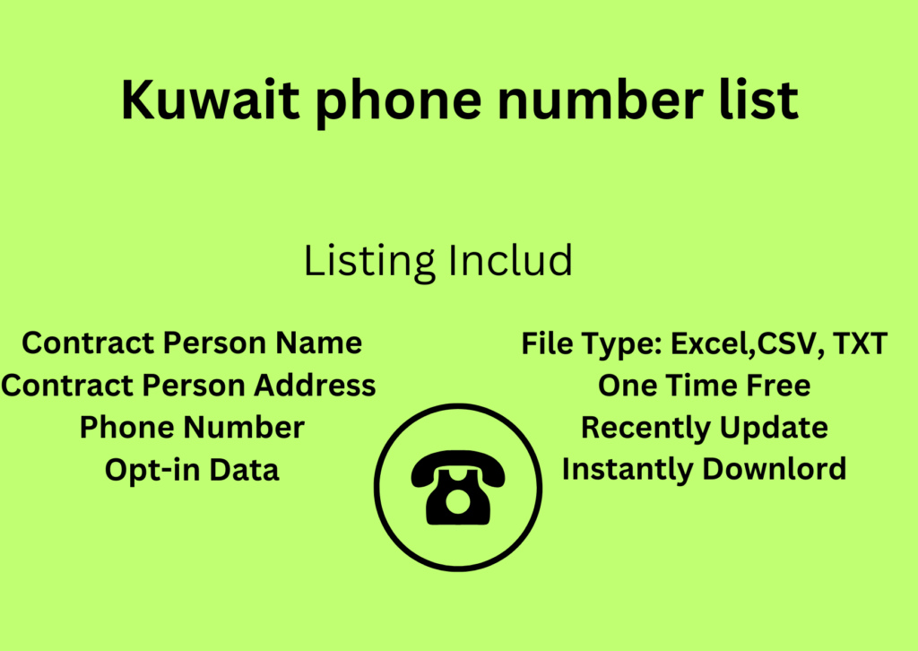 Kuwait phone number list