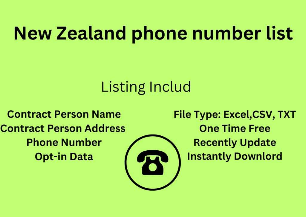New Zealand phone number list