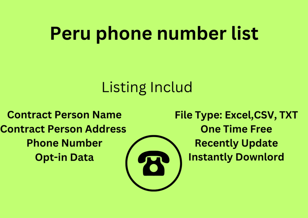 Peru phone number list