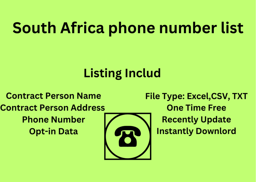 South Africa phone number list