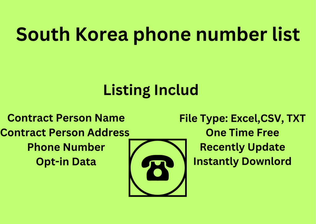South Korea phone number list