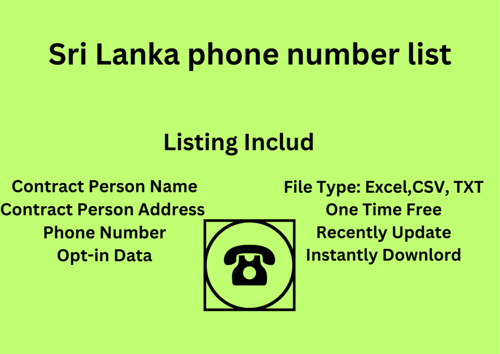 Sri Lanka phone number list