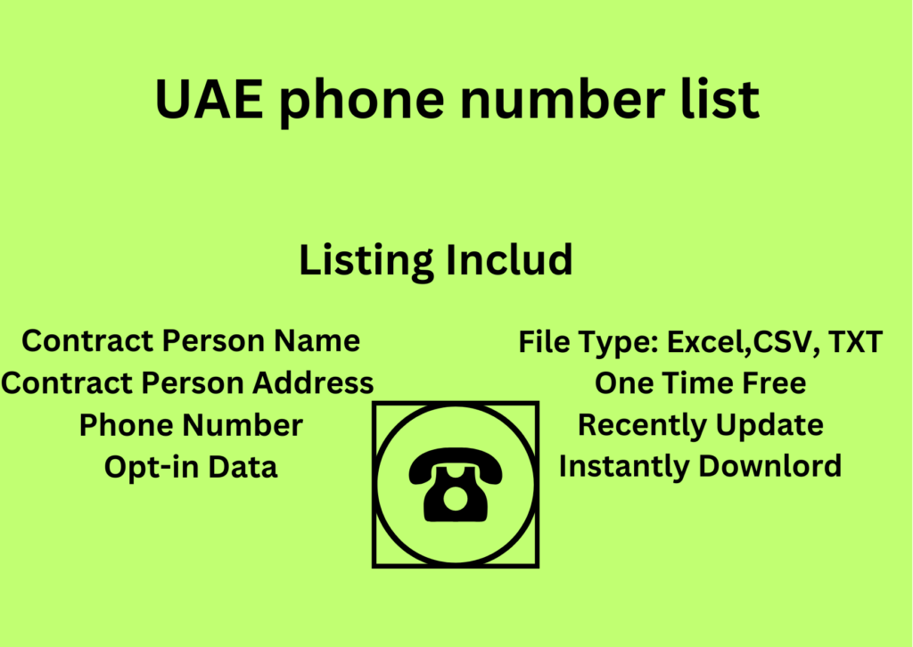 UAE phone number list
