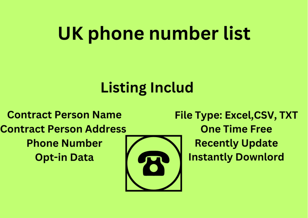 UK phone number list