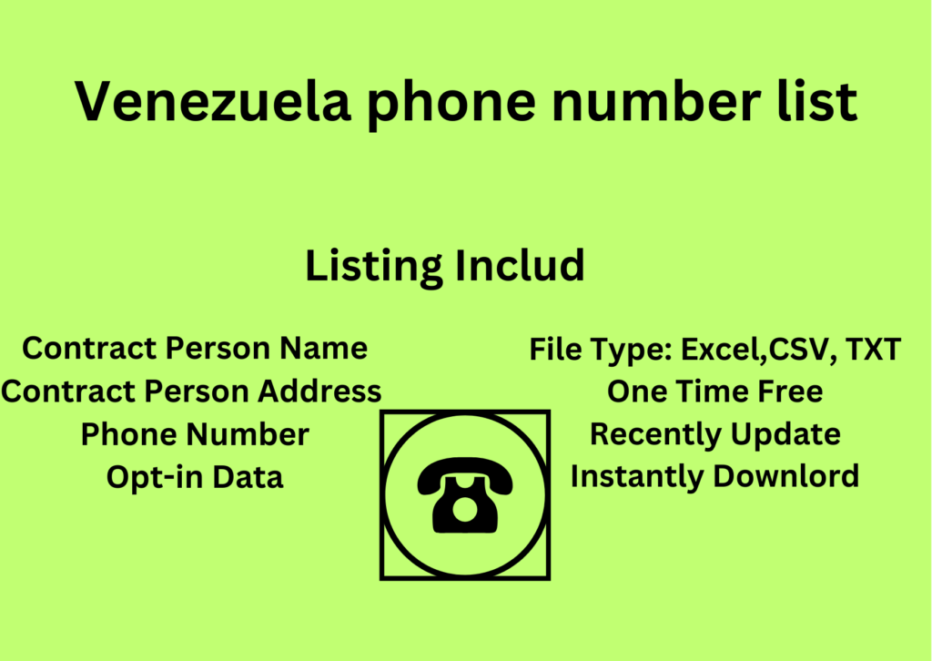 Venezuela phone number list