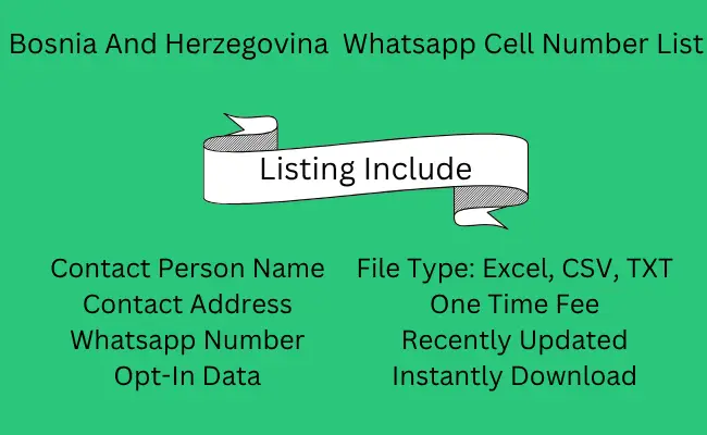 Bosnia And Herzegovina Whatsapp Cell Number List