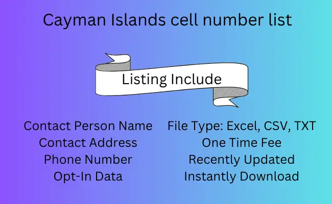 Cayman Islands Cell Number List