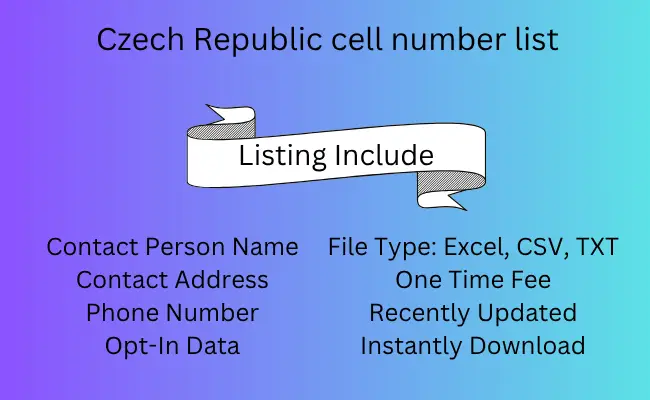 Czech Republic Cell Number List