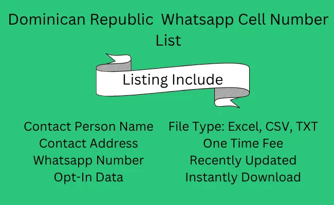 Dominican Republic Whatsapp Cell Number List